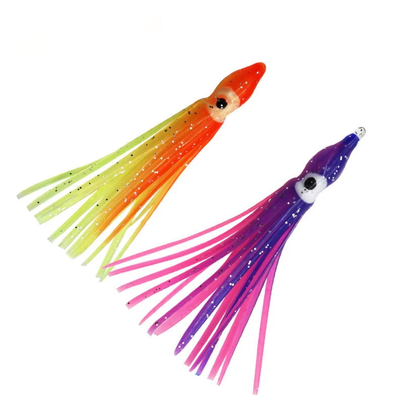 Soft Plastic Trolling Fishing Using Octopus Skirts and Luminous Squids Skirt Fishing Lure Squid Lure – Octopus Skirt – view 1