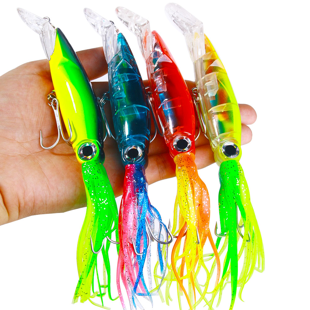 14CM-40G Saltwater Fishing Lure Hard Plastic Octopus Skirt Trolling Lure with Long Skirt Jigs – Octopus Skirt – view 3