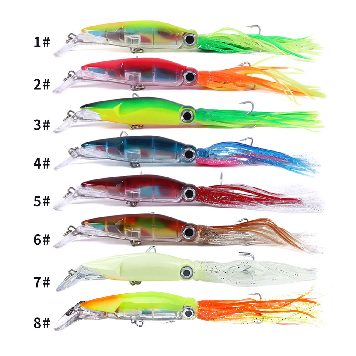 14CM-40G Saltwater Fishing Lure Hard Plastic Octopus Skirt Trolling Lure with Long Skirt Jigs – Octopus Skirt – view 2