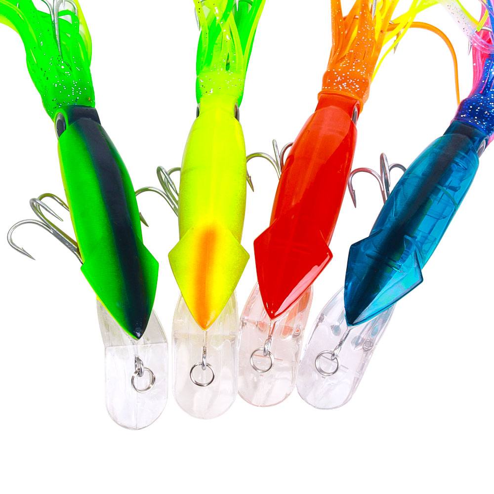 14CM-40G Saltwater Fishing Lure Hard Plastic Octopus Skirt Trolling Lure with Long Skirt Jigs – Octopus Skirt – view 4