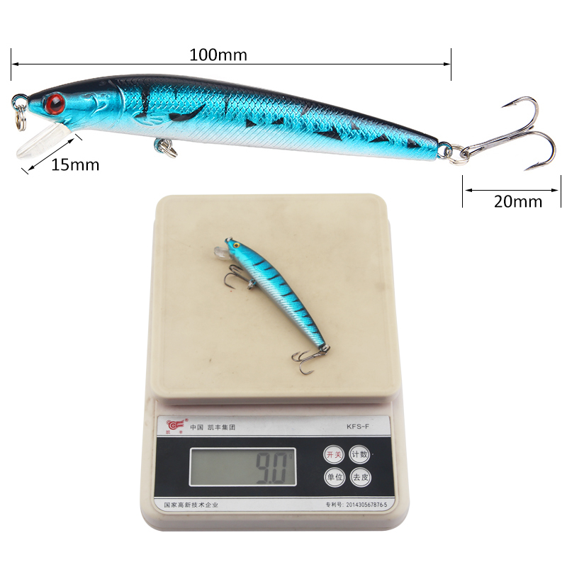 10cm/9g Hard Fishing Lure Baits Floating Minnow Artificial Bait Ocean Boat Fishing Lure for Bass Fishing – Minnow – view 4