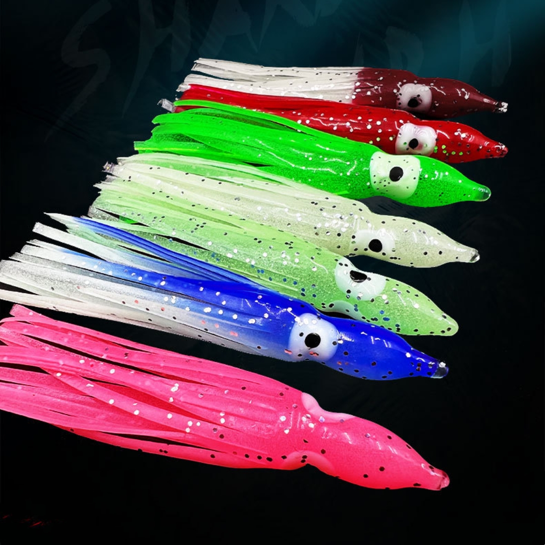 CHEERY NEW 4cm-24cm Luminous Fishing Squid Skirts Octopus Assist Artificial Soft Plastic Octopus Trolling Lure Fishing Lures – Octopus Skirt – view 3