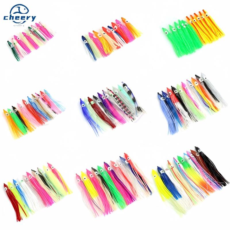 CHEERY NEW 4cm-24cm Luminous Fishing Squid Skirts Octopus Assist Artificial Soft Plastic Octopus Trolling Lure Fishing Lures – Octopus Skirt – view 1