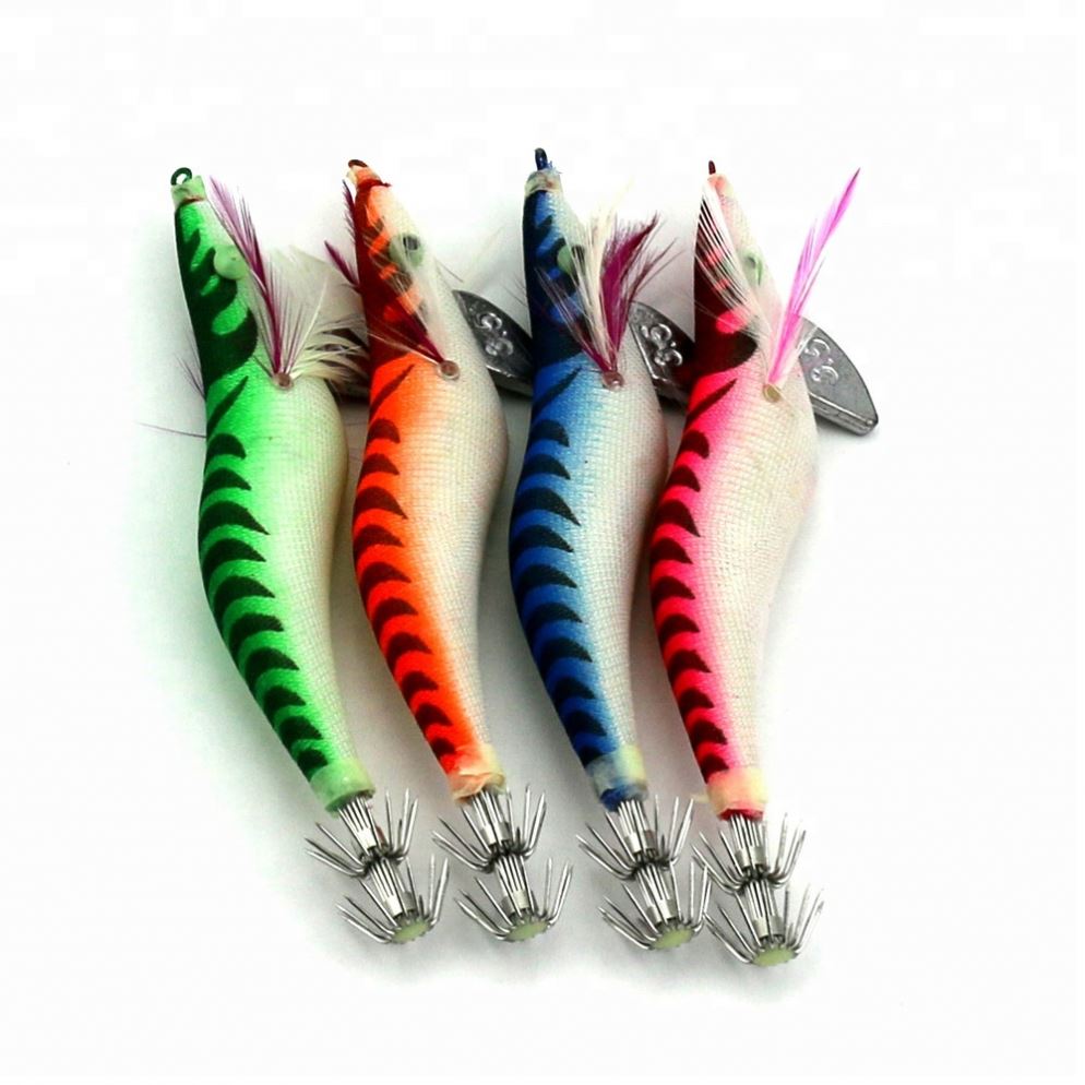 Fishing Lure Metal Lead Squid Jigging Hook 13.5Cm 19.8G Baits Jigging Wooden Shrimp – Wood Shrimp – view 1