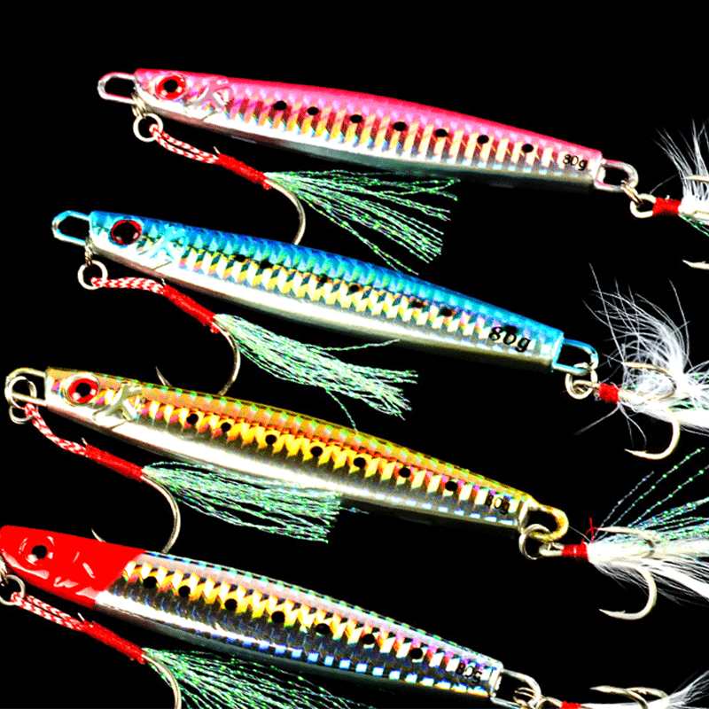 25 40g 60g 80g 100g 120 150g 180g Sinking Luminous Effect Artificial Hard Bait Deep-sea Metal Jigging Jig Fishing Lure for Ocean – Metal Jig – view 1