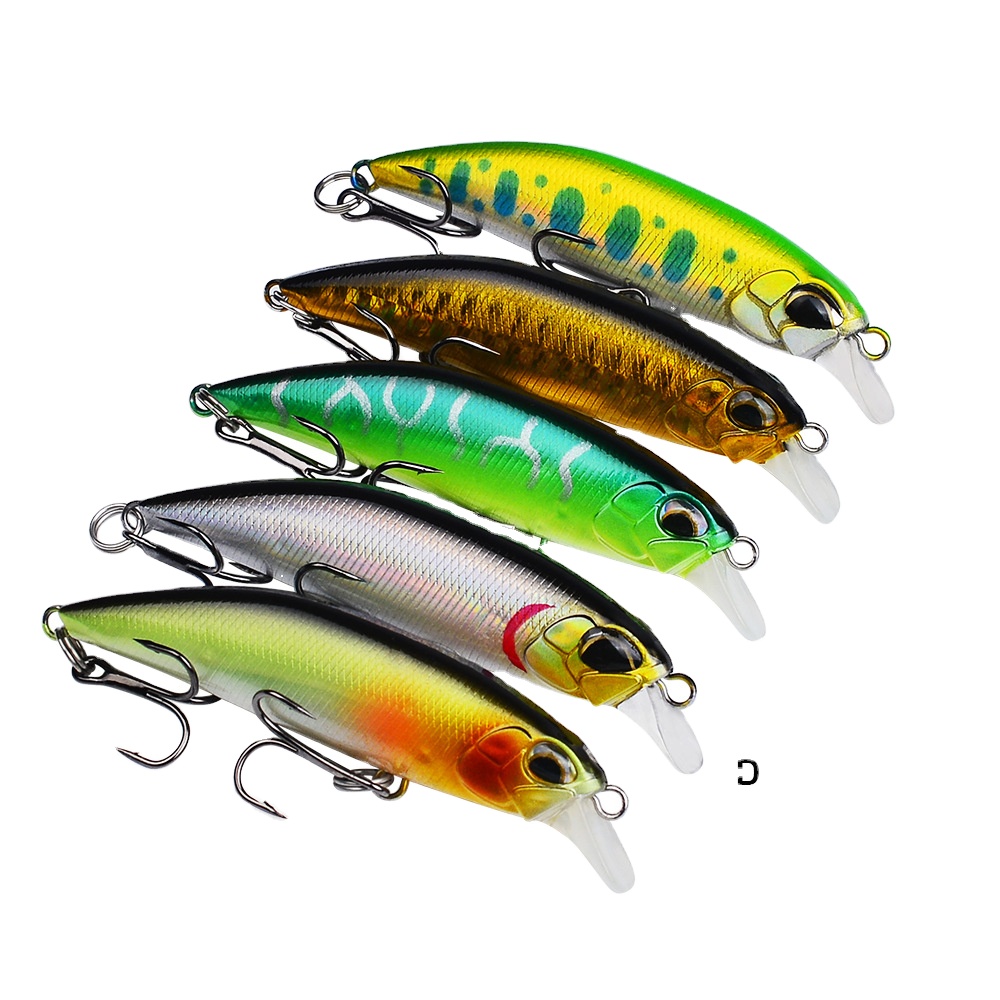 Hot Sale 5cm 7cm Sinking Minnow Plastic Fishing Lure 3D Painted Wholesale Artificial Bait Jigging Lure Made of Steel and ABS – Minnow – view 1