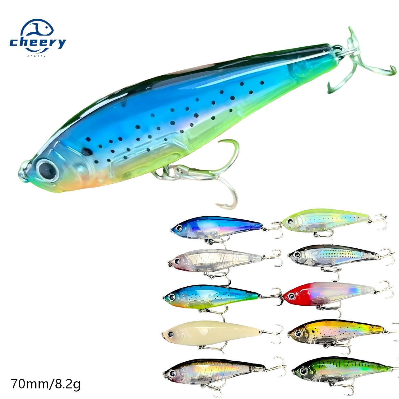 Cheery 3D Inshore 90ss Slow Sinking Pencil Lures for Fishing 70mm 8g Best Bass Lure Saltwater Artificial Fish Bait – Pencil – view 1