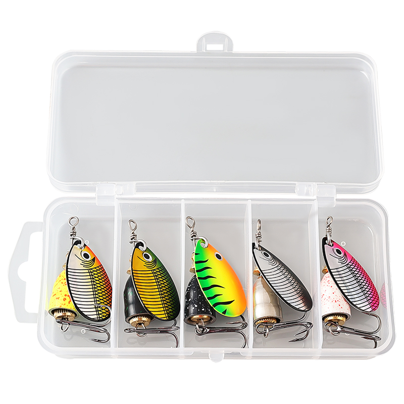 10g Spoon Spinner Fishing Lure Metal Inline Spinning Bait Blade Spoon Lure with Treble Hook for Bass – Spoon & Spinner – view 4