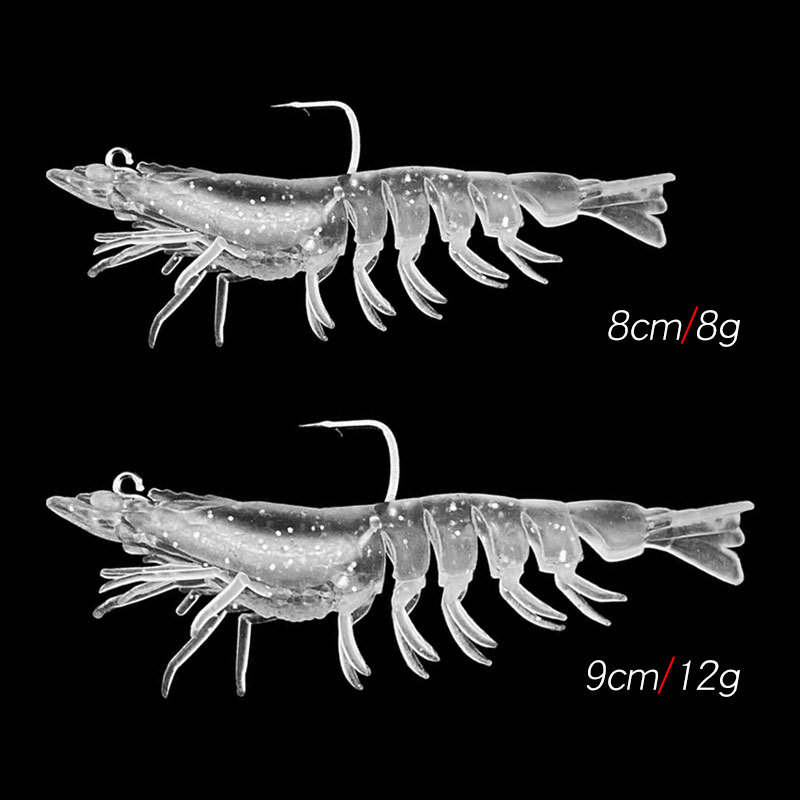 CHEERY Fishing Lurs Soft Shrimp Lure With Hook 9mm/12g Mini Silica Gel Artificial Bait Fishing Lures Bait – Worms & Grubs – view 5