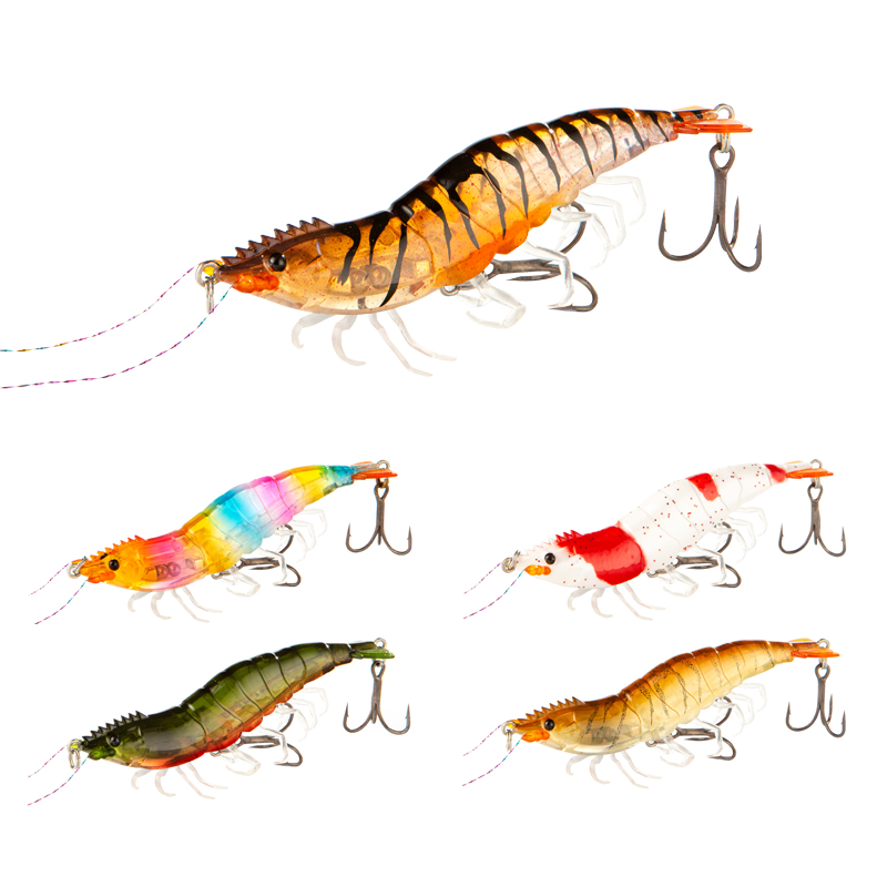 CHEERY Wholesale 14.5g 9cm Slow Sinking Saltwater Luminous Artificial Fishing Lures Artificial Shrimp, Plastic Hardbody Lure – Soft Lure – view 5
