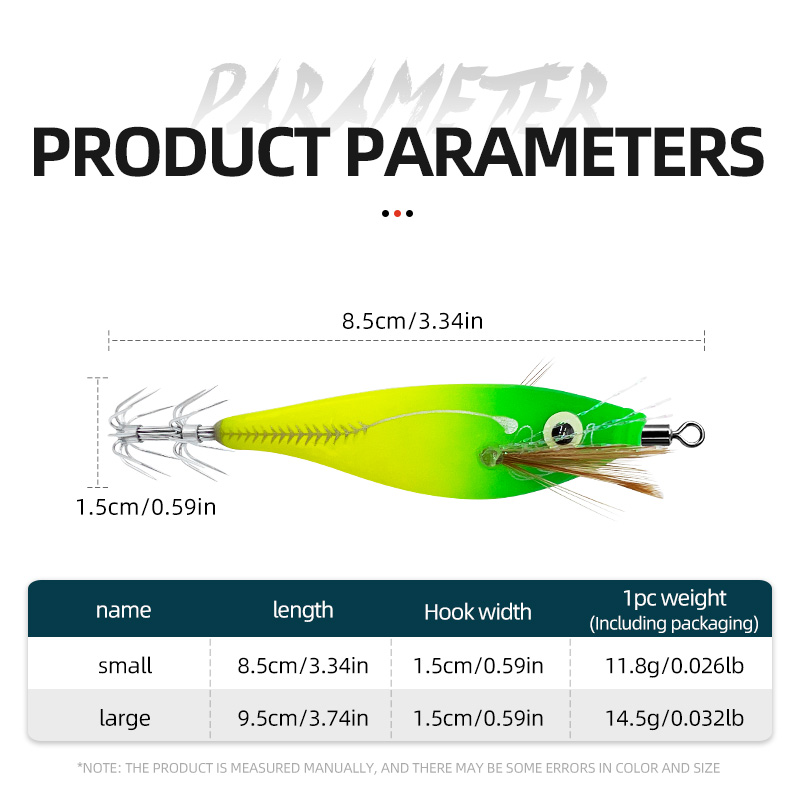 Luminous Squid Jig Lure Sea Fishing Wood Shrimp Lure Saltwater Cuttlefish Squid Jig Hook Bait – Wood Shrimp – view 5