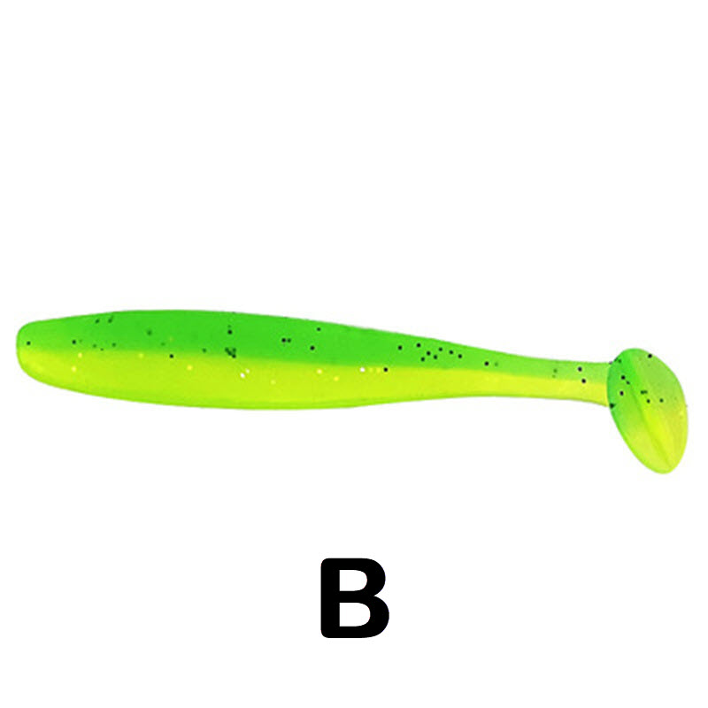 100pcs Soft Fishing Lures 6cm 7cm Soft Paddle T Tail Fishing Swim Baits Lures Soft Bait with Free Portable Box – Worms & Grubs – view 3