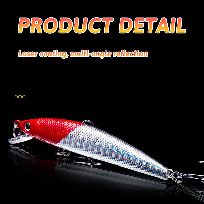 LURE Manufacturer 7.5g Floating Minnow Lure Bait Jerk Bait Hard Bait Rattles Plastic Fishing Trolling Lure – Minnow – view 4