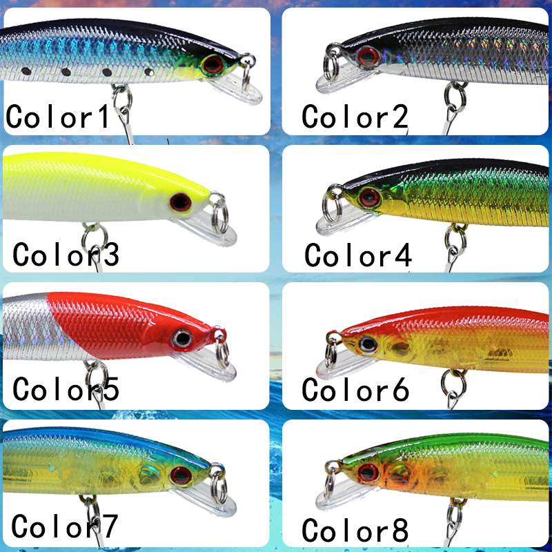 LURE Manufacturer 7.5g Floating Minnow Lure Bait Jerk Bait Hard Bait Rattles Plastic Fishing Trolling Lure – Minnow – view 3