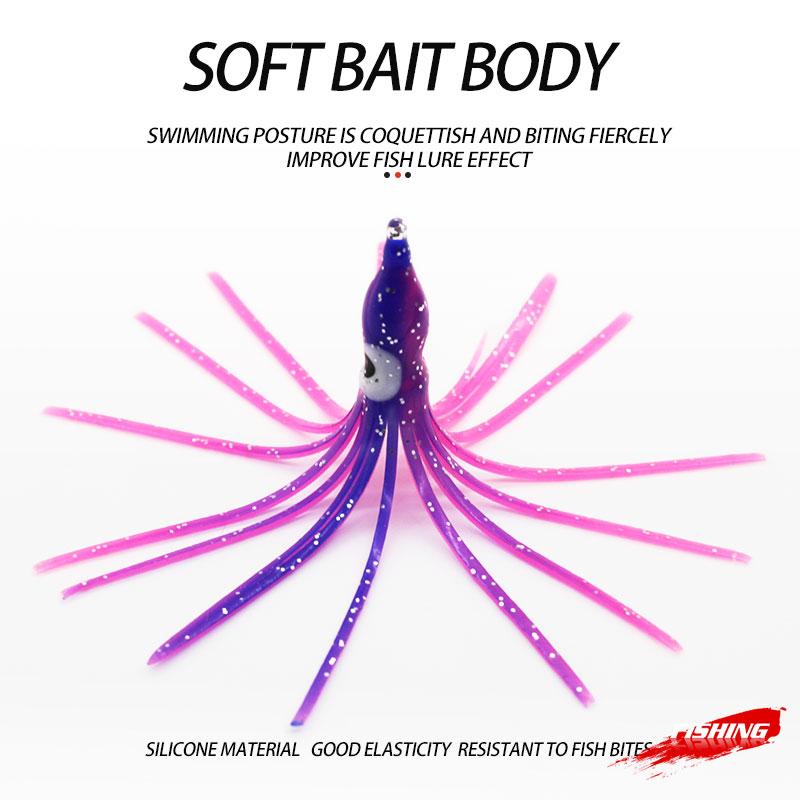 CHEERY 5-30cm Rubber Squid Skirts Octopus Soft Fishing Lures Tuna Sailfish Baits Mix Colors – Octopus Skirt – view 3