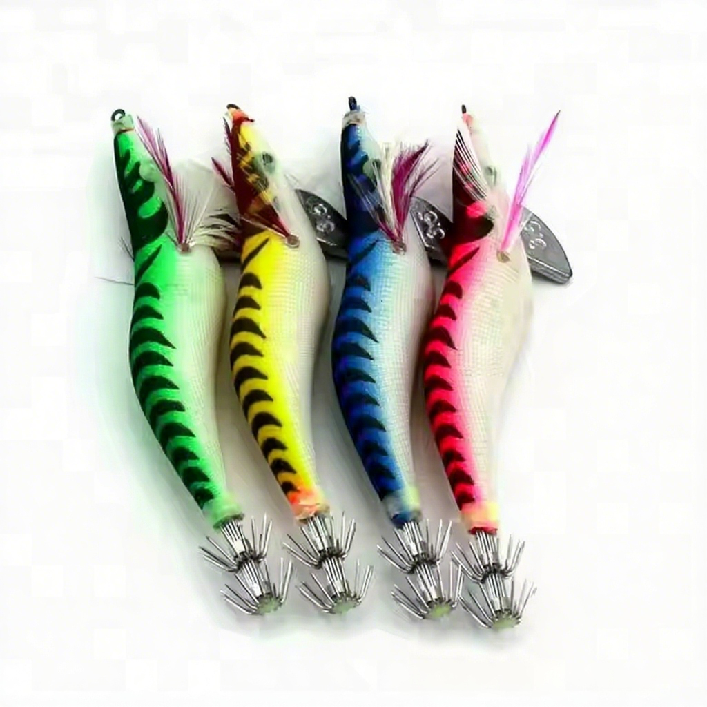Japanese Luminous Metal Squid Jig Artificial Hard Bait Shrimp Lure for Saltwater Fish for Ocean Boat – Wood Shrimp – view 5