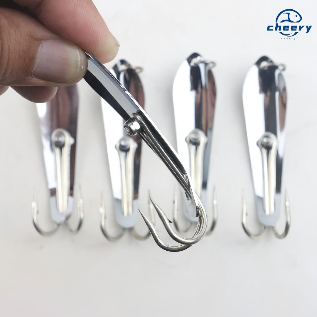 CHEERY Stainless Steel Casting & Trolling Fishing Spoon Lure for Carp & Bass-Ice & Float Fishing – Other Hard Lure – view 1