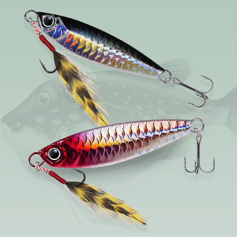 Hot Selling 7g 10g 15g 20g 25g 30g Lead Fishing Baits Metal Jig Lure Luminous Fishing Lure Hard Slow Jigbait Lure – Metal Lure – view 2
