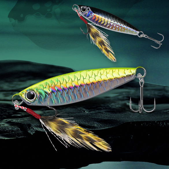 Hot Selling 7g 10g 15g 20g 25g 30g Lead Fishing Baits Metal Jig Lure Luminous Fishing Lure Hard Slow Jigbait Lure – Metal Lure – view 3