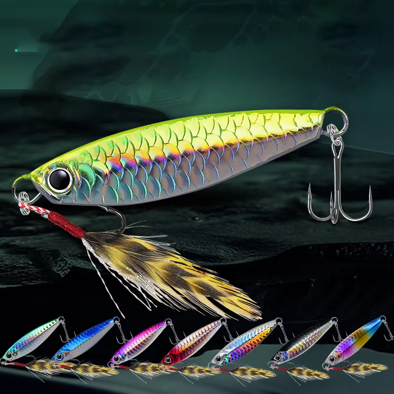 Hot Selling 7g 10g 15g 20g 25g 30g Lead Fishing Baits Metal Jig Lure Luminous Fishing Lure Hard Slow Jigbait Lure – Metal Lure – view 5