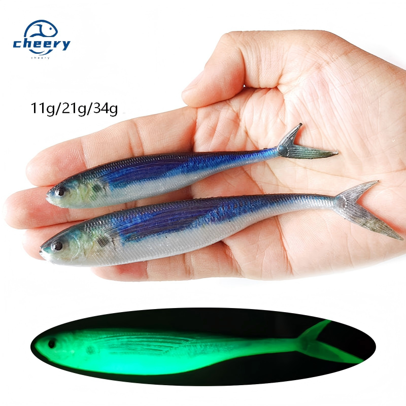 Cheery 3d Print Soft Bait Swim Bait Fishing Lures Soft Plastic Soft Lure – Worms & Grubs – view 1