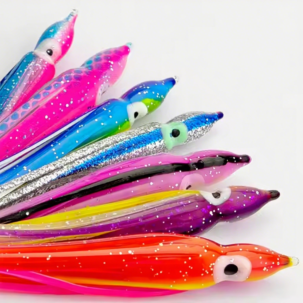 CHEERY Soft Plastic Trolling Fishing Using Octopus Skirts and Luminous Squids Skirt Fishing Lure Squid Lure – Octopus Skirt – view 3
