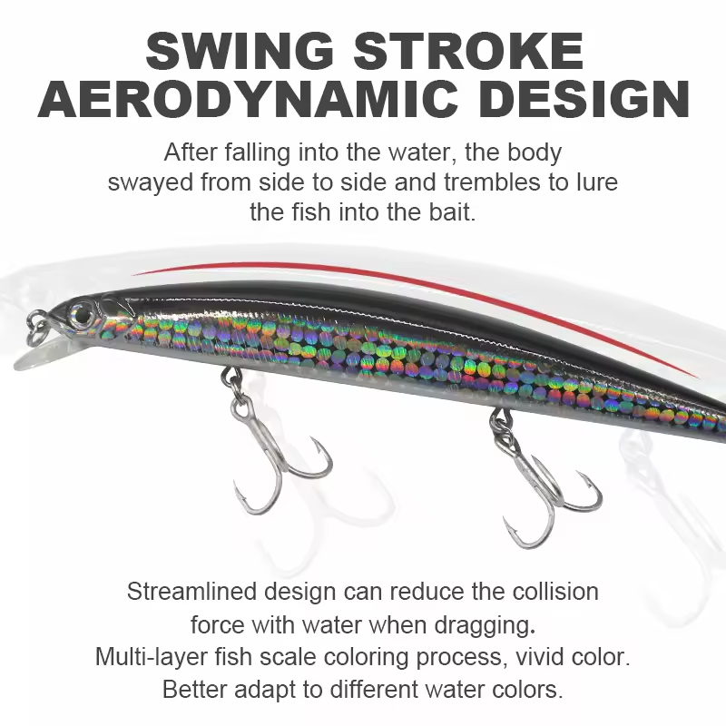Lures Fishing Wholesale 11g/15g Floating Minnow Lure Hard Bait Beach Pesca Bass Fishing – Pencil – view 3