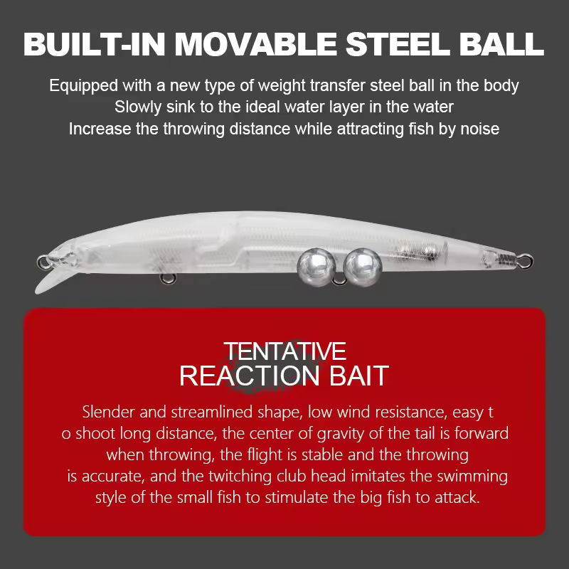 Lures Fishing Wholesale 11g/15g Floating Minnow Lure Hard Bait Beach Pesca Bass Fishing – Pencil – view 4