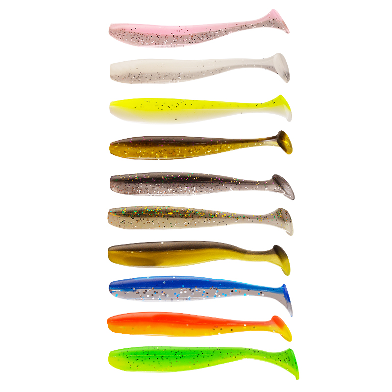 12cm Silicone PVC Saltwater Swimbait T-Tail Soft Bait Fishing Lure Double Color Worm Grub Paddle Tail Plastic – Worms & Grubs – view 1
