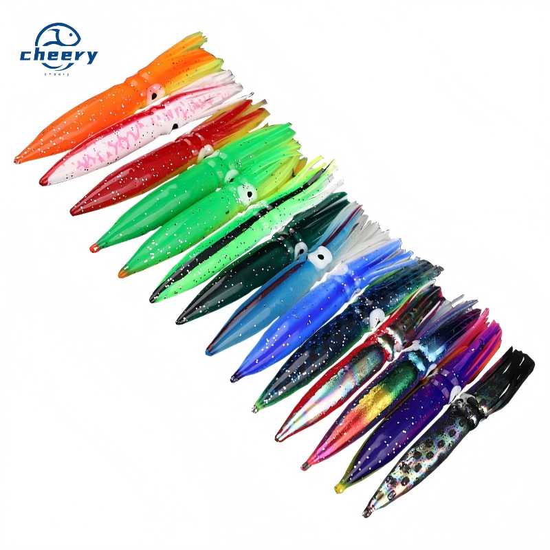 CHEERY Soft Squid Skirt 9/7.5cm Luminous Artificial Octopus Fishing Lure Trolling Baits XX-113 – Octopus Skirt – view 1