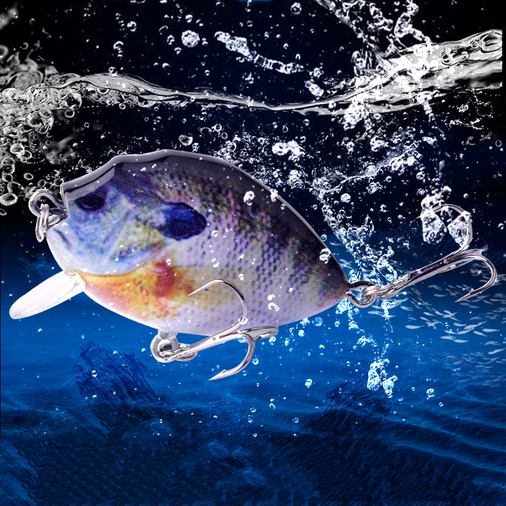 6cm 14.5g Submerged Hard Body Crank Baits Wobblers Fishing Lures Panfish Simulation Road Sub Fish Bait Sun Fish Bait – Crankbait – view 2