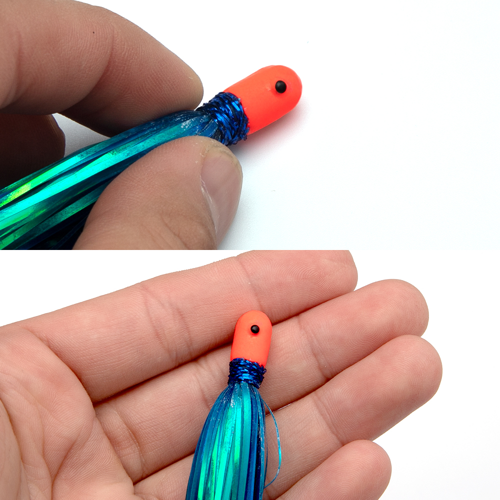 CHEERY Tuna Jig Fishing Lure Mylar Flasher Bucktail Tinsel Fly Tying Material for Bass Rig Flash Shiner Teaser – Octopus Skirt – view 4