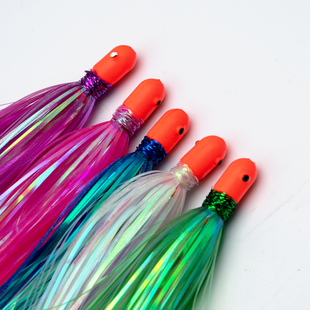 CHEERY Tuna Jig Fishing Lure Mylar Flasher Bucktail Tinsel Fly Tying Material for Bass Rig Flash Shiner Teaser – Octopus Skirt – view 2