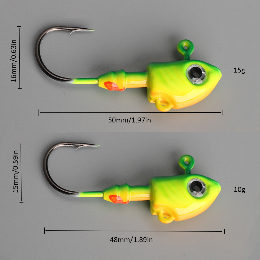 CHEERY Saltwater Fishing Jig Head 10g 15g 20g 25g 30g 35g 40g Heavy Lead Hook with Lead Jig Heads – Metal Lure – view 3