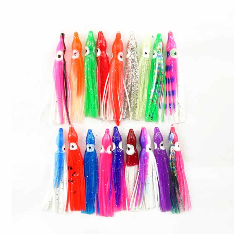 5Cm Squid Skirts Soft Lure Pesca Night Fishing Lure Octopus Rubber Lumo Squid Skirt for Tuna Sai – Octopus Skirt – view 1