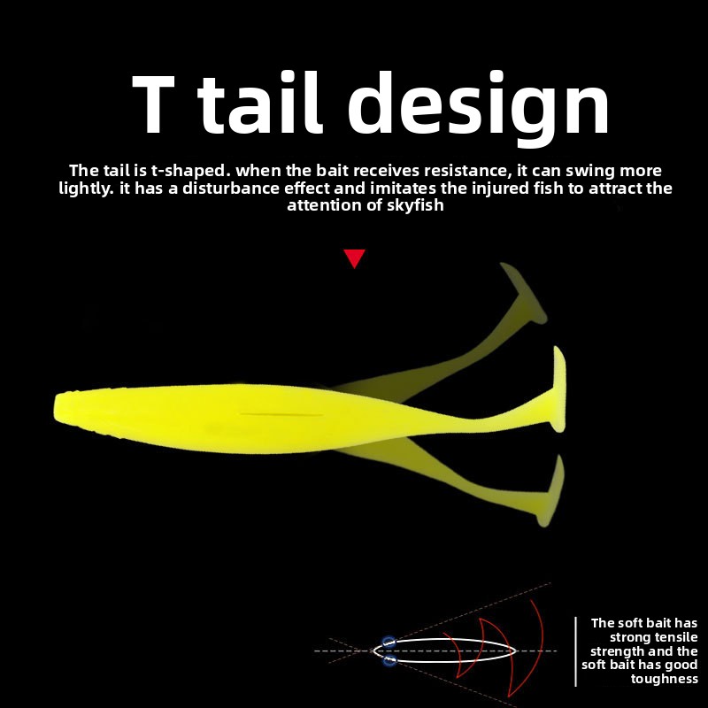 15cm 22g/12cm 12g Tiger Fish Special Kill Lure Bait Big T Tail Soft Simulation Live Bait Artificial Soft Bait for Saltwater Fish – Worms & Grubs – view 4