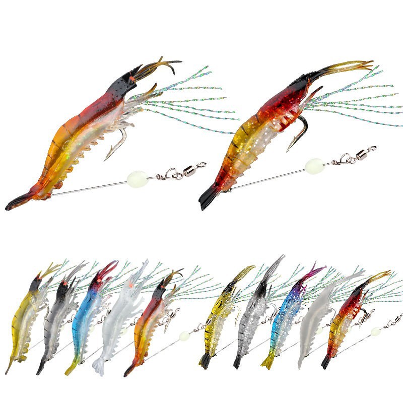 High Simulation Carp Fishing Gear PVC Soft Bait Hook Bionic Shrimp Lure Form Cross-Border Bait Artificial Soft Bait – Worms & Grubs – view 1