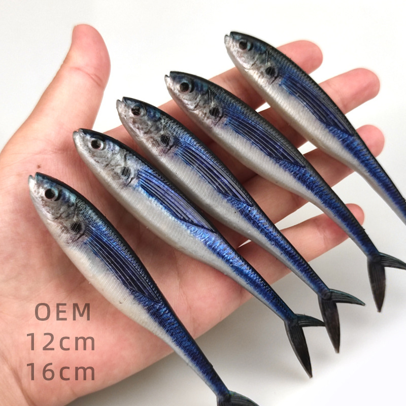 3D High-Impression Flying Fish Lure High-Impression PVC Material Printed Soft Bait Creative Artificial Fish Bait Plastic Fishing – Worms & Grubs – view 2