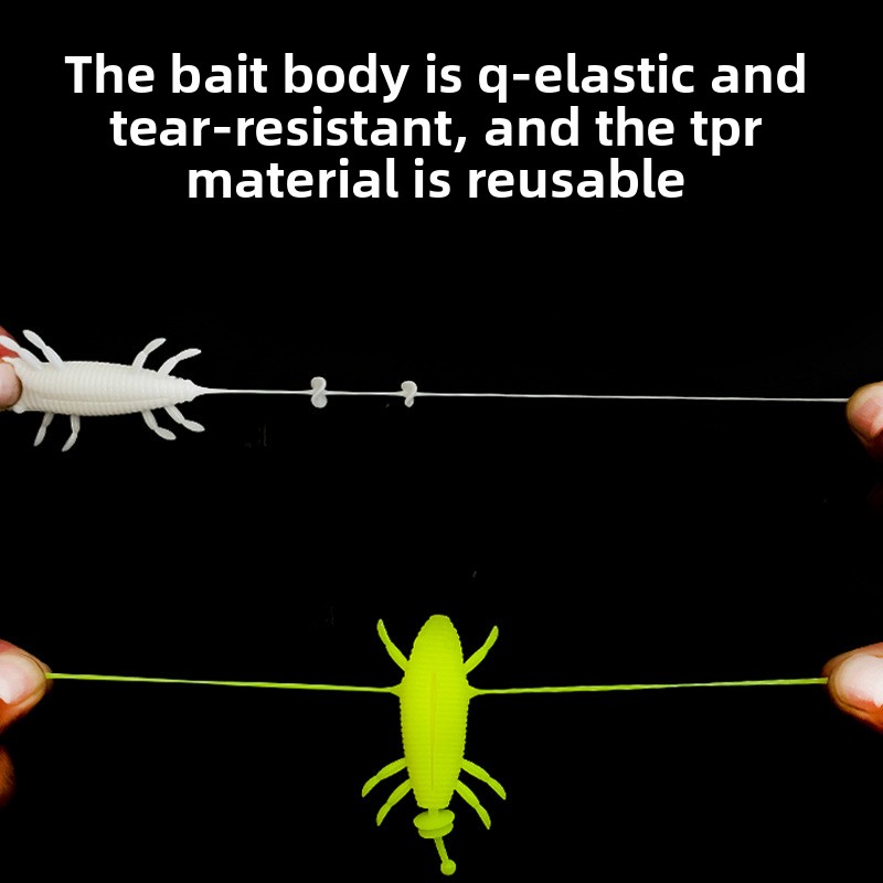 Angled Floating Artificial Soft Bait for Long Casting Slow Jigging 12.5g & 17g Made of PVC-for Carp & Snakehead Fish Frog Lure – Worms & Grubs – view 3
