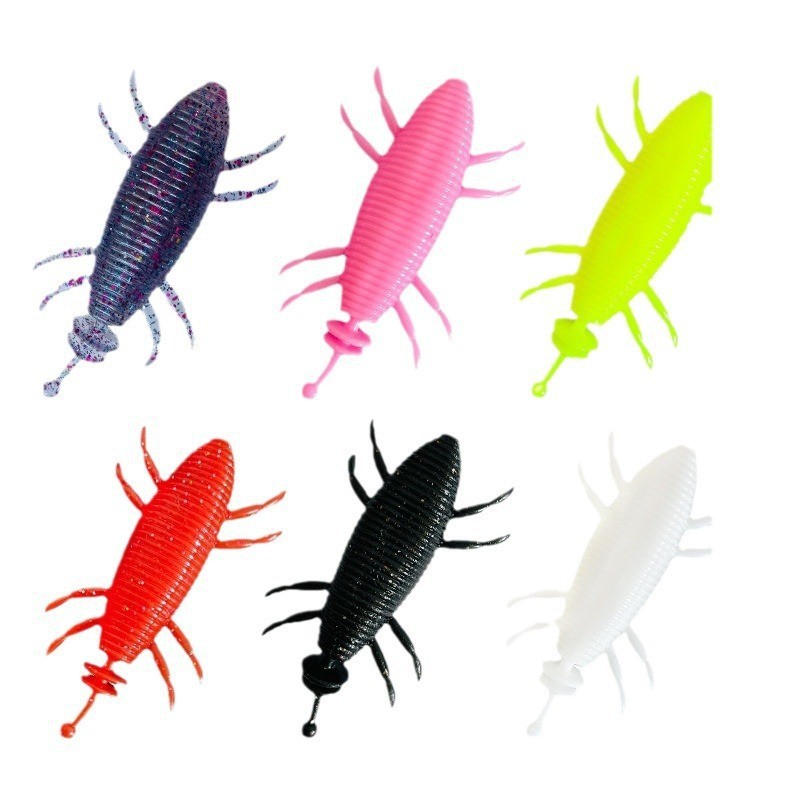 Angled Floating Artificial Soft Bait for Long Casting Slow Jigging 12.5g & 17g Made of PVC-for Carp & Snakehead Fish Frog Lure – Worms & Grubs – view 1
