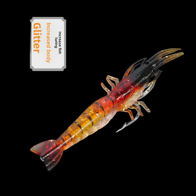 CHEERY Highly Simulated 9cm 3.8 Grams Soft Bait Shrimp/Luya Carp Target Species Bottom Shrimp Hook Slot Plastic for Cross-Border – Worms & Grubs – view 5