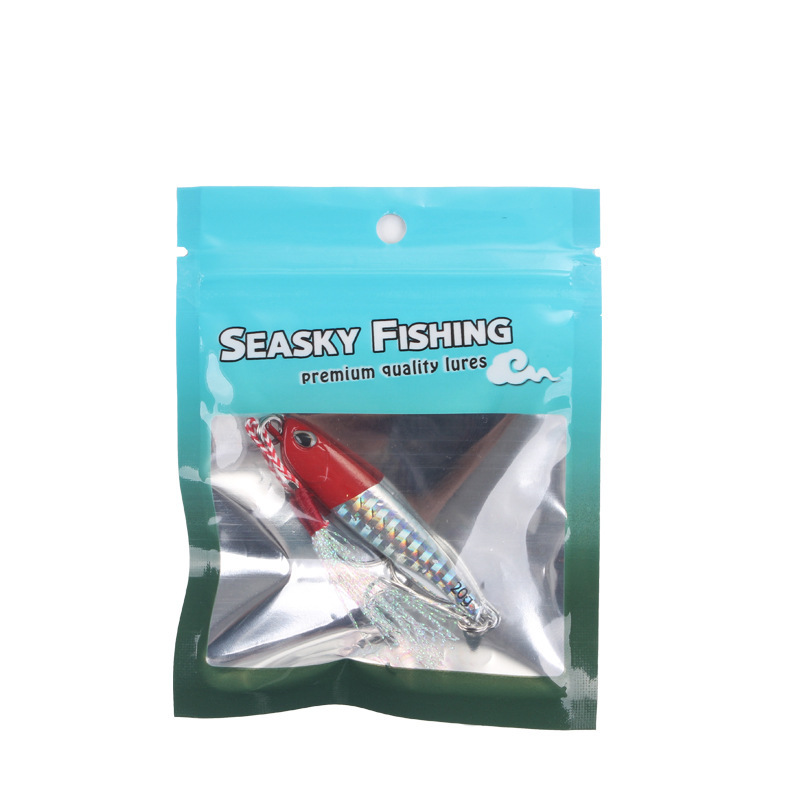 Manufacturer Wholesale Metal Long Lure Bait Duo Jig Double Hooks for Sea Fishing Attracts Bass Mandarin Mackerel Carp for Bottom – Metal Lure – view 5