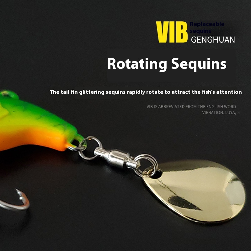 Luya Second Generation Metal Vib Bait Freshwater Bass Fish Rotating Sequins Attracts Sea Bass Zander Saltwater Drop-Up – Metal Lure – view 4