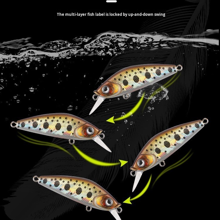 Mini Silver Single Hook Artificial Hard Bait Micro Lure Topmouth Culter Bass Whitebait Mouth Plastic Material Bottom Fishing – Minnow – view 4