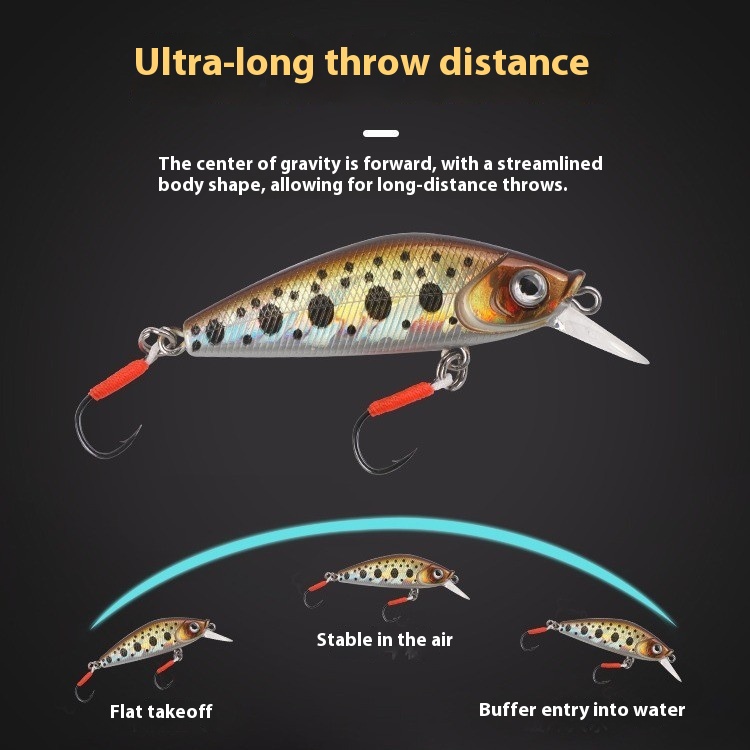 Mini Silver Single Hook Artificial Hard Bait Micro Lure Topmouth Culter Bass Whitebait Mouth Plastic Material Bottom Fishing – Minnow – view 2