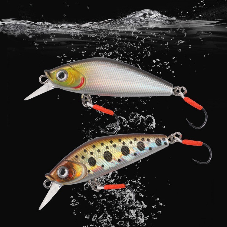 Mini Silver Single Hook Artificial Hard Bait Micro Lure Topmouth Culter Bass Whitebait Mouth Plastic Material Bottom Fishing – Minnow – view 1