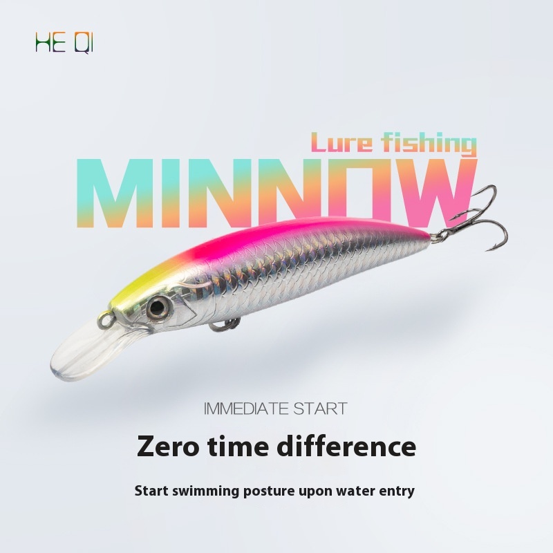 Cross-Border Fishing Lures Hard ABS Bait Minnow Floating Water Sound Bead Simulation Gear for Carp Target Species – Minnow – view 2