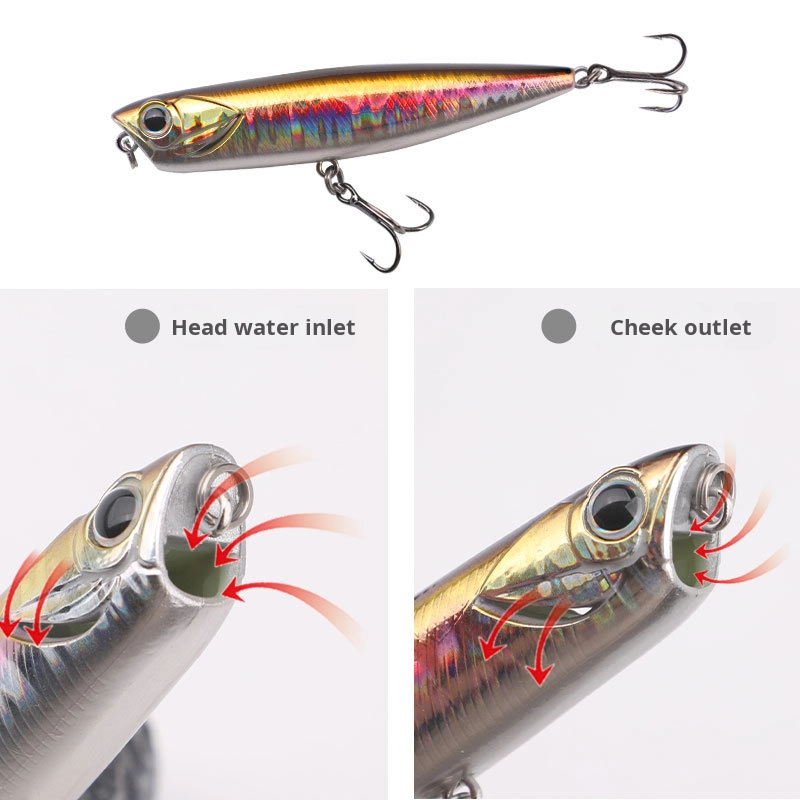 Long Cast Floating Pencil Minnow Lua Lure for Freshwater Sea Fishing Carp Perch Trout Catfish Bass Mandarin Fish Made ABS – Popper – view 4