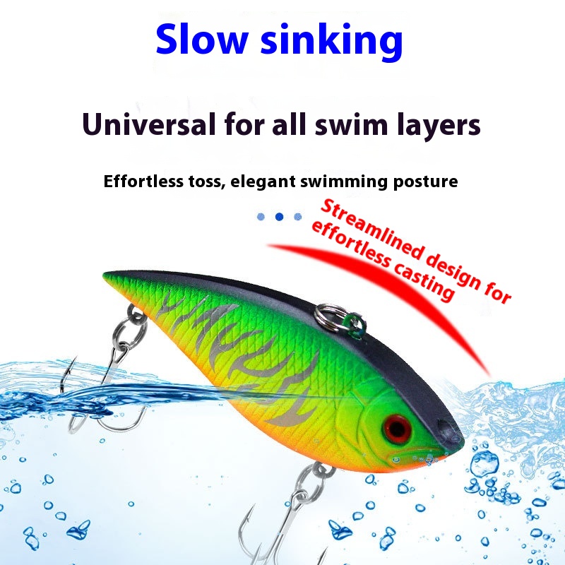 Effective 7cm 12g Long-Cast Vibration Tremor Swim Bait ABS for Sea Bass Catfish Carp Fishing Cross-Border E-commerce Bass Salmon – VIB – view 4