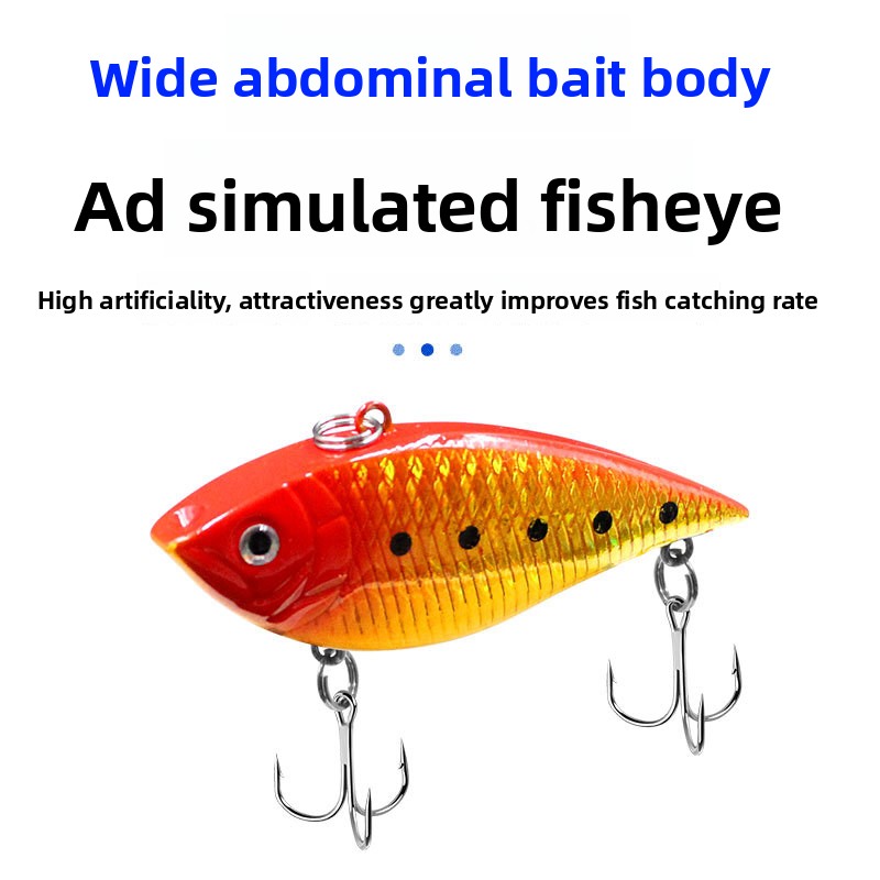 Effective 7cm 12g Long-Cast Vibration Tremor Swim Bait ABS for Sea Bass Catfish Carp Fishing Cross-Border E-commerce Bass Salmon – VIB – view 2